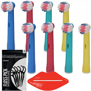 8x KOŃCÓWKI DO SZCZOTECZKI ORAL-B BRAUN DLA DZIECI