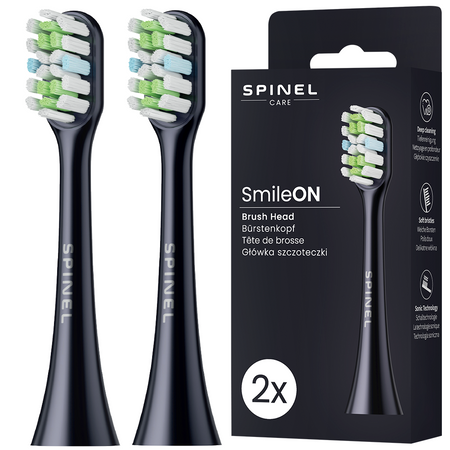 Szczoteczka SpinelCare SmileOn PRO Black + 2 czarne końcówki