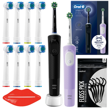 Oral-B Vitality Pro D103 Duo Black/Lilac Violet + 8 zam. precision