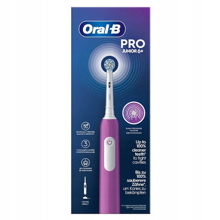 SZCZOTECZKA DO ZĘBÓW ORAL-B JUNIOR 6+ PRO DODATKI FIOLET