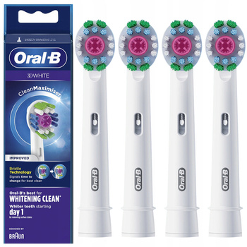 4x ORYGINALNE KOŃCÓWKI BRAUN ORAL-B 3D WHITE