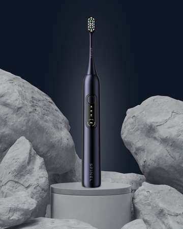 Szczoteczka SpinelCare SmileOn PRO Black + 2 czarne końcówki