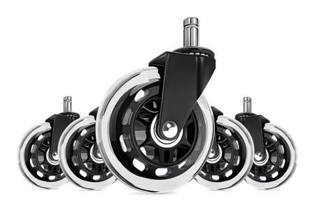 5x GUMOWE KÓŁKA DO FOTELA OBROTOWEGO KAUCZUKOWE ŁOŻYSKOWANE 11mm