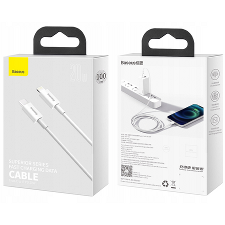 BASEUS Kabel USB-C Lightning do iPhone Power Delivery 20W CATLYS-A02
