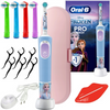 Szczoteczka Oral-B Vitality Pro D103 Frozen + 4x końcówki zamienne EB-10A Color + etui różowe nelips