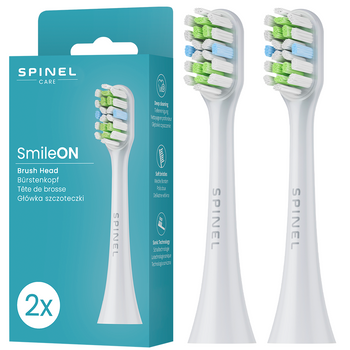 Końcówki do szczoteczki Spinel Care SmileON Białe 2 sztuki