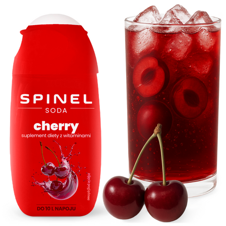 3x Syrop Spinel Soda z witaminami brzoskwinia lemoniada wiśnia 65ml