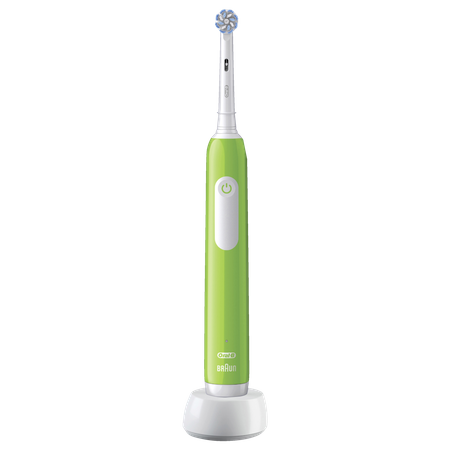 Szczoteczka Oral-b Pro Junior 6+ Zielona + 4x końcówka zamienna Precision Clean SB-17A + etui niebieskie