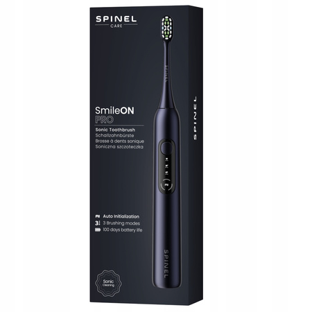 Szczoteczka SpinelCare SmileOn PRO Black + wykałaczki