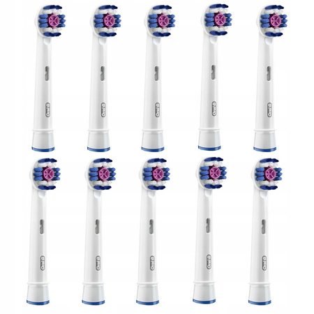 10 x ORYGINALNE KOŃCÓWKI DO SZCZOTECZKI BRAUN ORAL-B 3D WHITE EB-18P