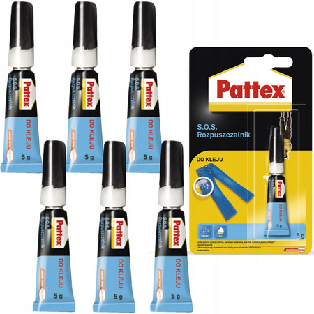 6x PATTEX S.O.S. ROZPUSZCZALNIK DO KLEJU DEBONDER