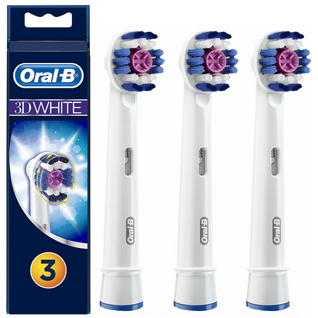 3x Oryginalne końcówki do szczoteczki Oral-B 3D White EB18