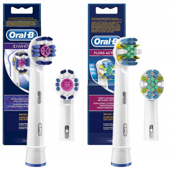2x ORYGINALNA KOŃCÓWKA DO SZCZOTECZKI ORAL-B 3D WHITE FLOSS ACTION