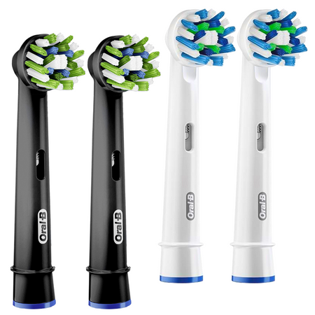 Szczoteczka Oral-B Vitality 100 Czarna + Vitality 100 Biała + dodatki