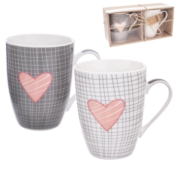 Zestaw kubków porcelanowych 350ml 2szt.