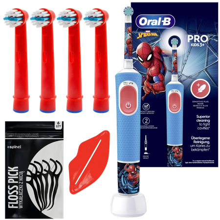 SZCZOTECZKA DO ZĘBÓW ORAL-B VITALITY PRO 103 KIDS SPIDERMAN + DODATKI