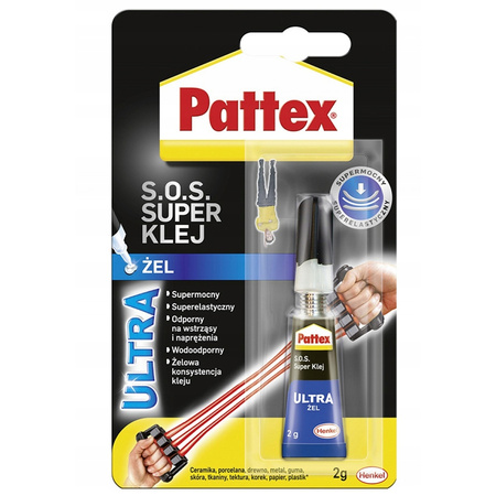 6x PATTEX S.O.S. KLEJ POWER ŻEL 2g BŁYSKAWICZNY