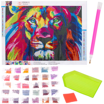 Haft diamentowy mozaika  zestaw 5D -  lew