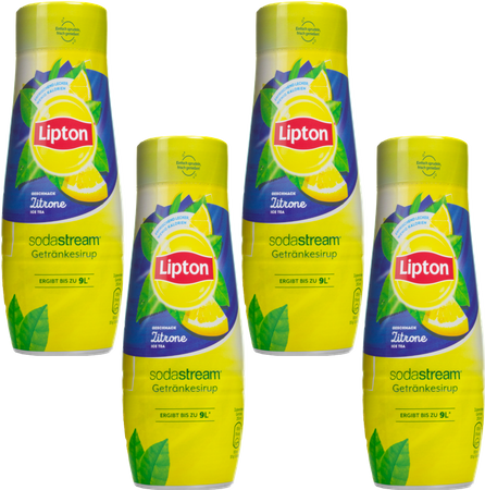4X SYROP SODASTREAM LIPTON ICE TEA CYTRYNA KONCENTRAT DO SATURATORA
