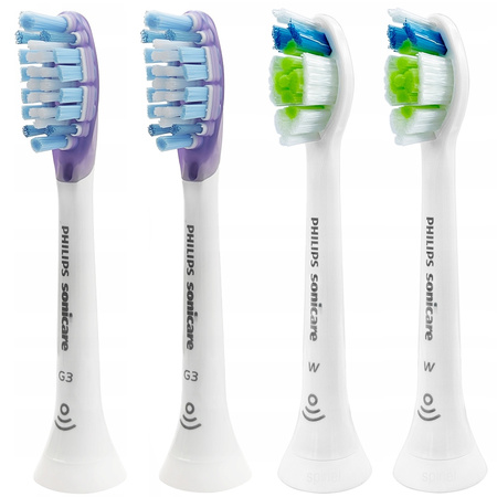 Końcówki Philips DiamondClean x2 i Sonicare G3 Gum Care x2