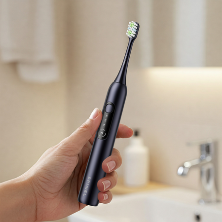 Szczoteczka SpinelCare SmileOn PRO Black + 2 czarne końcówki