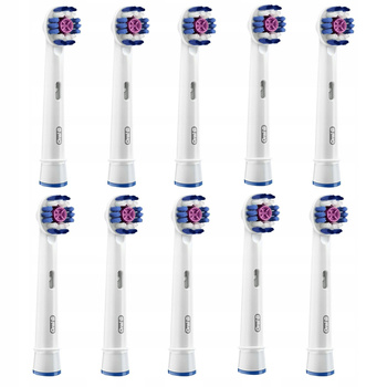 10 x ORYGINALNE KOŃCÓWKI DO SZCZOTECZKI BRAUN ORAL-B 3D WHITE EB-18P