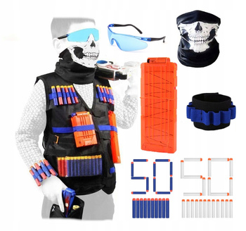 Gotowy zestaw Vest Set #3A (z długim magazynkiem) do NERF