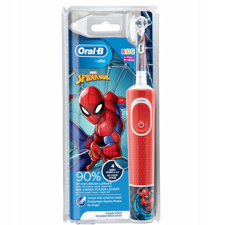 SZCZOTECZKA ELEKTRYCZNA ORAL-B VITALITY SPIDERMAN + 4 Końcówki zam, osłonka, wyciskacz, wykałaczki, etui