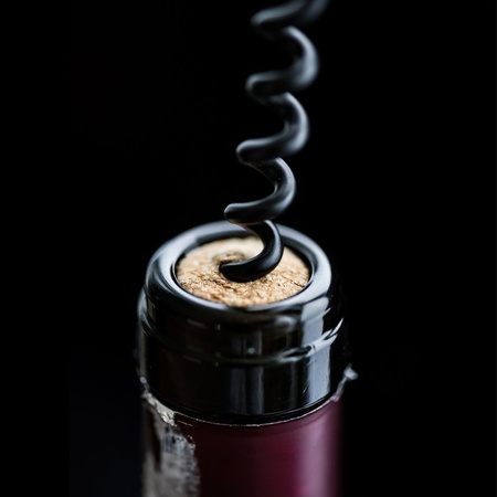 KORKOCIĄG DO WINA OTWIERACZ DO BUTELEK CZARNY