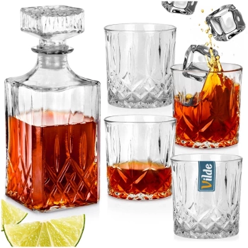 Karafka i szklanki do whisky 900/230ml 5el.