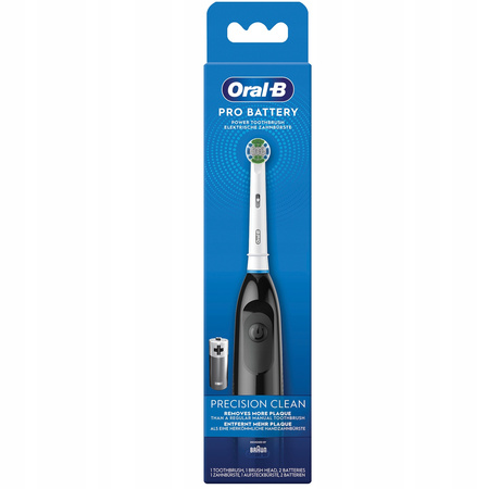 Szczoteczka Oral-B Adult Czarna na baterie+ 4 kon. zam. precision
