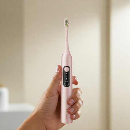 Szczoteczka SpinelCare SmileOn Pink + 2 końcówki SpinelCare czarne