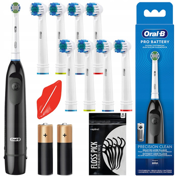 Szczoteczka Oral-B Adult Czarna na baterie+ 8 kon. zam. precision