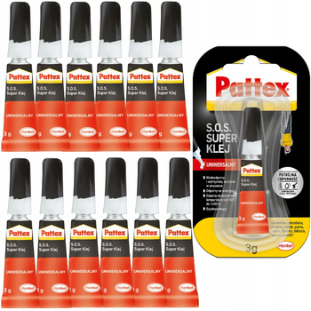 12x PATTEX S.O.S. KLEJ UNIWERSALNY BŁYSKAWICZNY