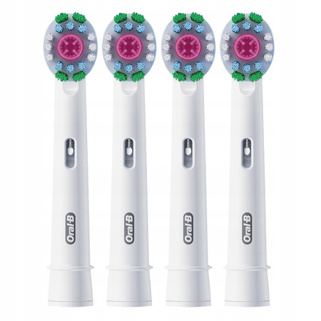 4x ORYGINALNE KOŃCÓWKI BRAUN ORAL-B 3D WHITE