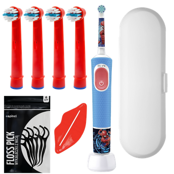 SZCZOTECZKA DO ZĘBÓW ORAL-B VITALITY PRO 103 KIDS SPIDERMAN ETUI + DODATKI
