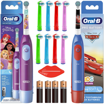 Szczoteczka Braun Oral-B Advanced Auta + Księżniczki + 8 końcówek