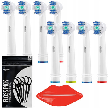 8x KOŃCÓWKI DO SZCZOTECZKI BRAUN ORAL-B 3D WHITE