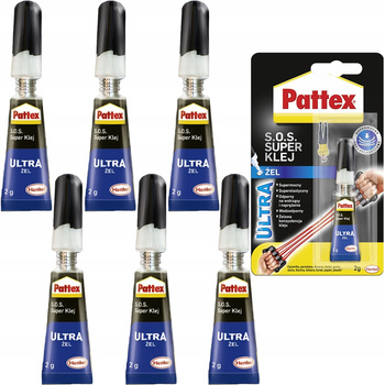 6x PATTEX S.O.S. KLEJ POWER ŻEL 2g BŁYSKAWICZNY
