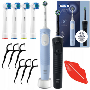 Oral-B Vitality Pro D103 Duo Black / Blue + 4 zam. precision
