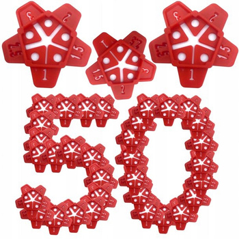 Gwiazdki dystansowe do poziomowania płytek (zestaw po 50 sztuk)