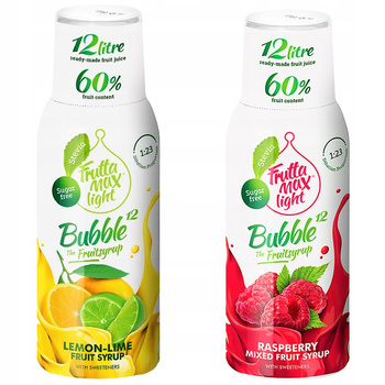 SYROPY FRUTTAMAX CYTRYNA LIMONKA LIGHT MALINA 12 L