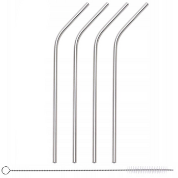 Słomki do napojów stal  4szt + czyścik ACER 25,5cm