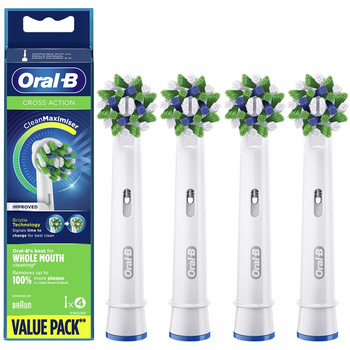 4x 100% ORYGINALNA KOŃCÓWKA ORAL-B CROSS ACTION