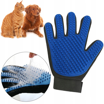 GUMOWA RĘKAWICA DO WYCZESYWANIA SIERŚCI DLA ZWIERZĄT PSÓW KOTÓW SZCZOTKA