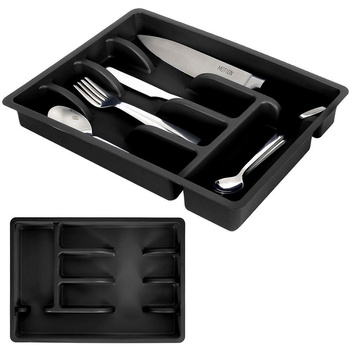 Wkład na sztućce czarny