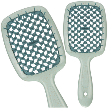 Szczotka do włosów kwadrat niebieska