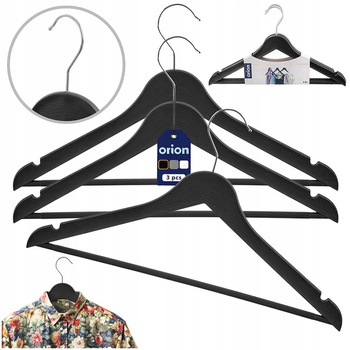 Obrotowe wieszaki na ubrania 42x24cm 3szt. czarne