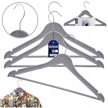 Obrotowe wieszaki na ubrania 42x24cm 3szt szare