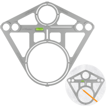 SZABLON WZORNIK OTWORÓW PŁYTEK GEBERIT TOALETA MONTAŻ STALAŻA PODTYNKOWEGO
